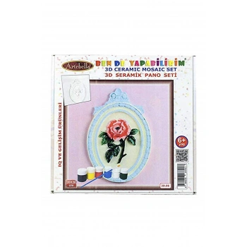 3d-06 artebella seramik boyama set 20x20 cm