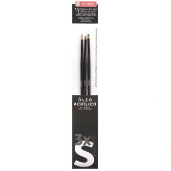 Talens Art Creation 3lü Fırça Seti - Sentetik Kıl - Uzun Sap - (S)