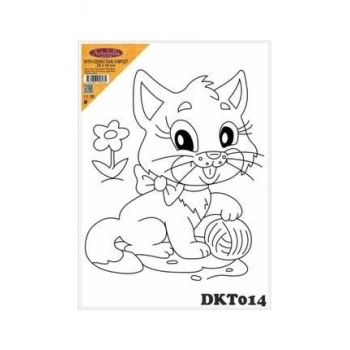 DKT014 desenli tuval kompozit boyama 25x35 cm