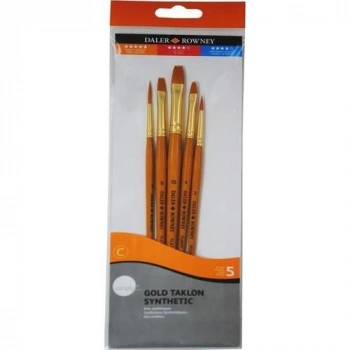 Daler Rowney Simply Gold Taklon Synthetic Fırça Seti KOD 10