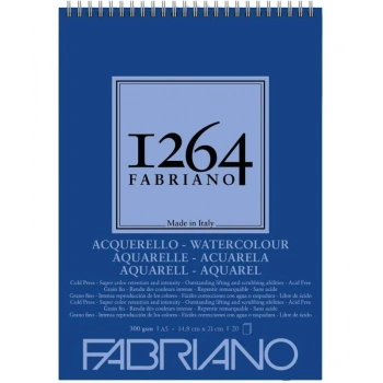Fabriano 1264 w c suluboya defteri 300 gr A5 20 yp spiralli