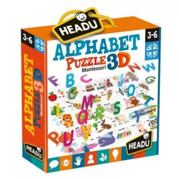 HEADU MONTESSORI ALPHABET PUZZLE 3D (3-6 YAŞ)