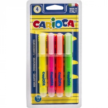 CARİOCA FOSFORLU İŞARETLEME KALEMİ 4LÜ 4 RENK (MEMORY)