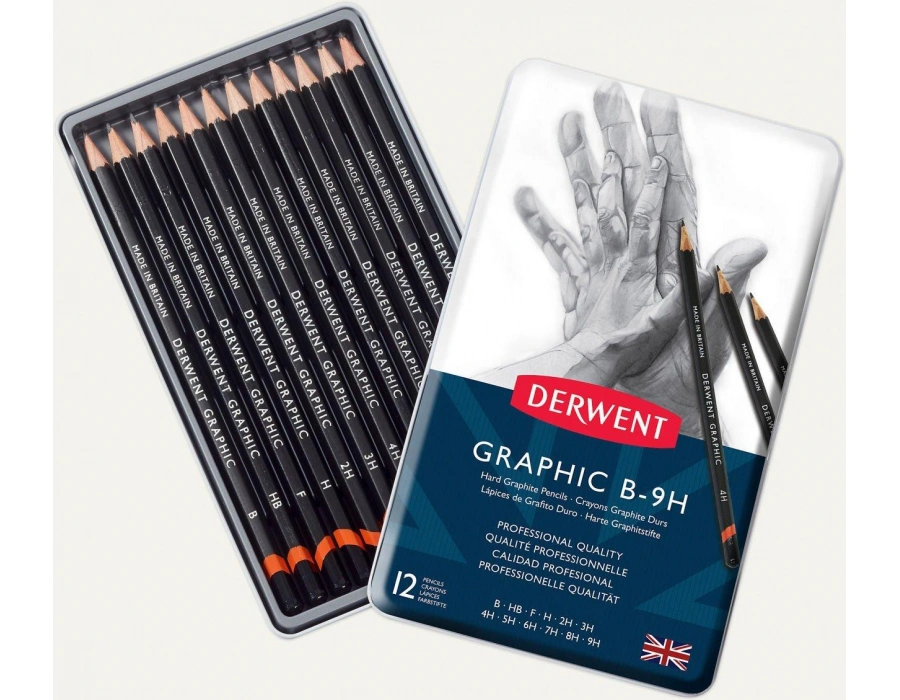 Derwent Graphic Hard Dereceli Kurşun Kalem B-9H 12l