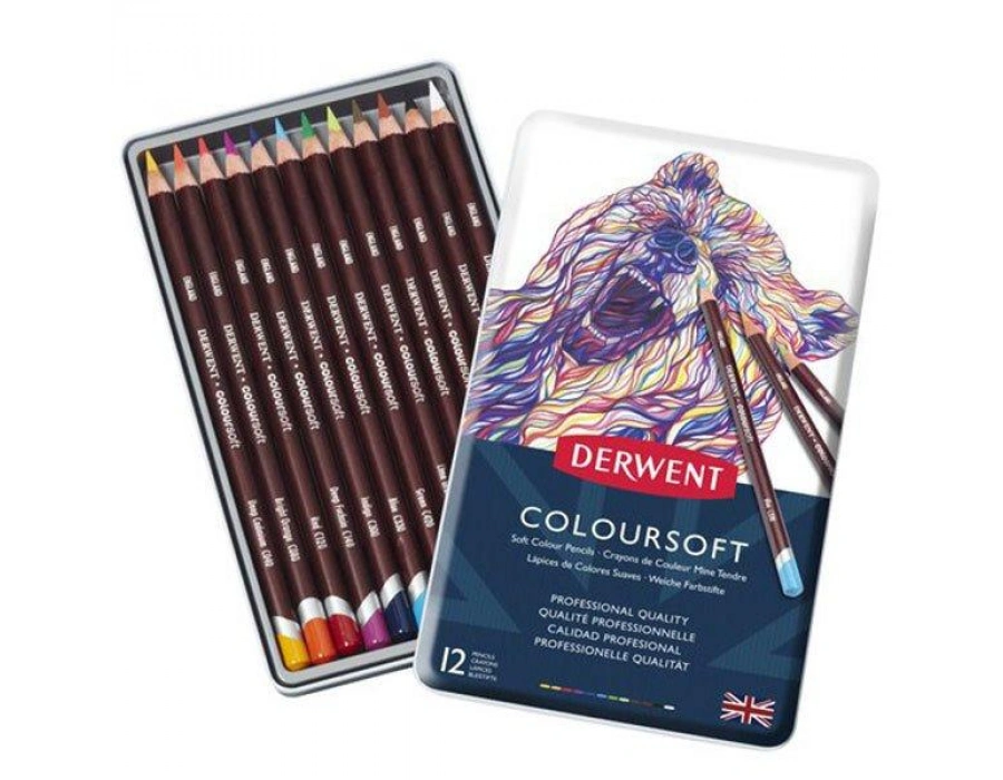 DERWENT COLOURSOFT 12 Lİ TENEKE KUTU