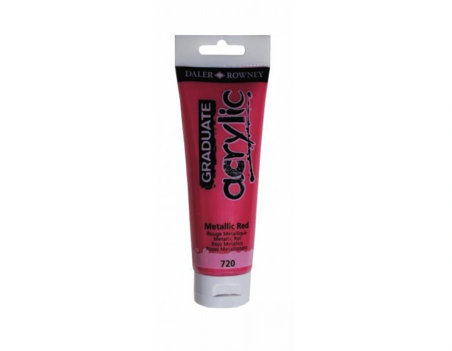 DALER ROWNEY  720 GRADUATE AKRİLİK BOYA  METALLİC RED 120 ML