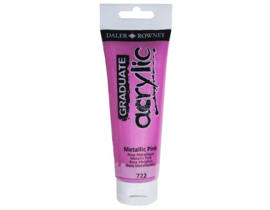Daler Rowney Graduate 722  Akrilik Boya 120ml Metallic Pink
