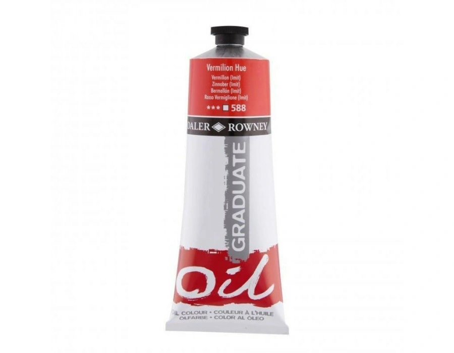 daler rowney Graduate Yağlı Boya 588 GRAD OIL 38ML VERMILION HUE