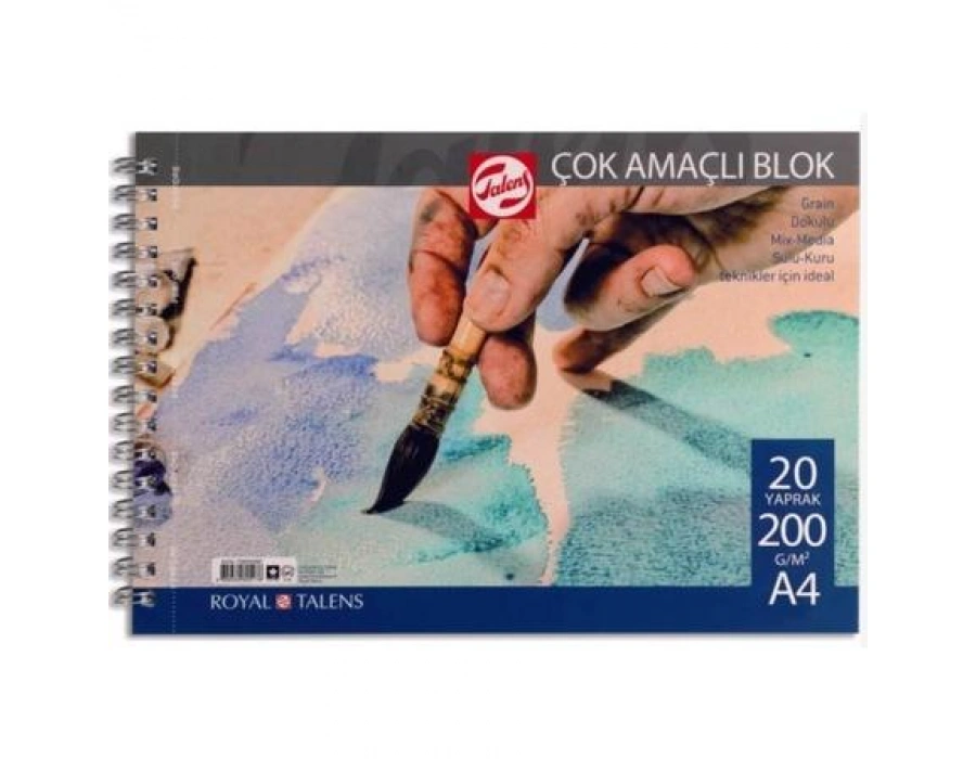 Talens Çok Amaçlı Resim Bloğu 200 Gr 20 Yaprak A4