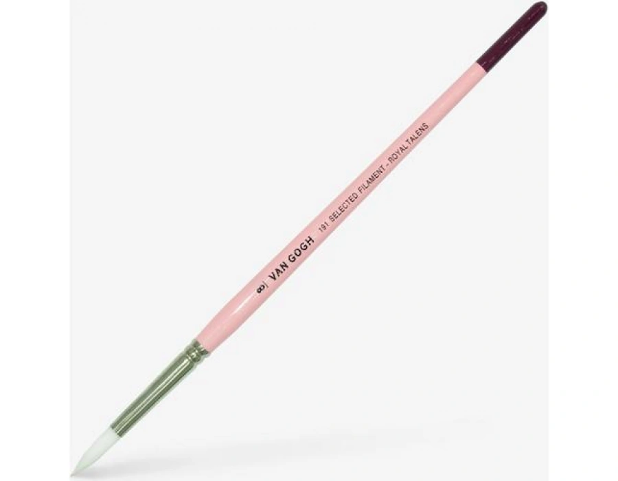 Van Gogh 151-191-B No 8 Serisi Sentetik Beyaz Kıl Sulu Boya Fırçası Yuvarlak Uç