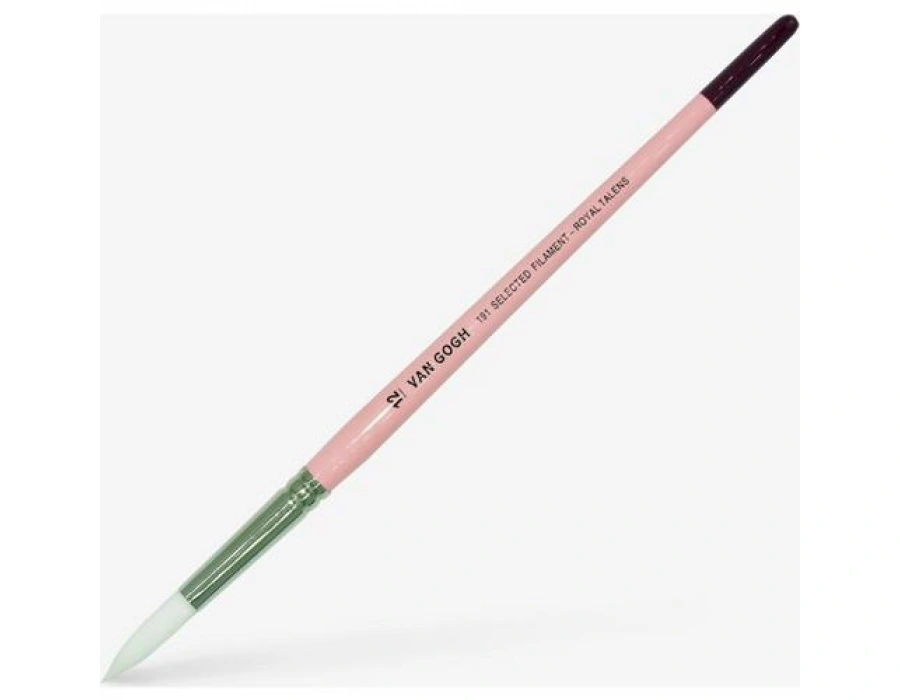 Van Gogh :151- 191-b Serisi Sentetik Beyaz Kıl Sulu Boya Fırçası Yuvarlak Uç No 12-