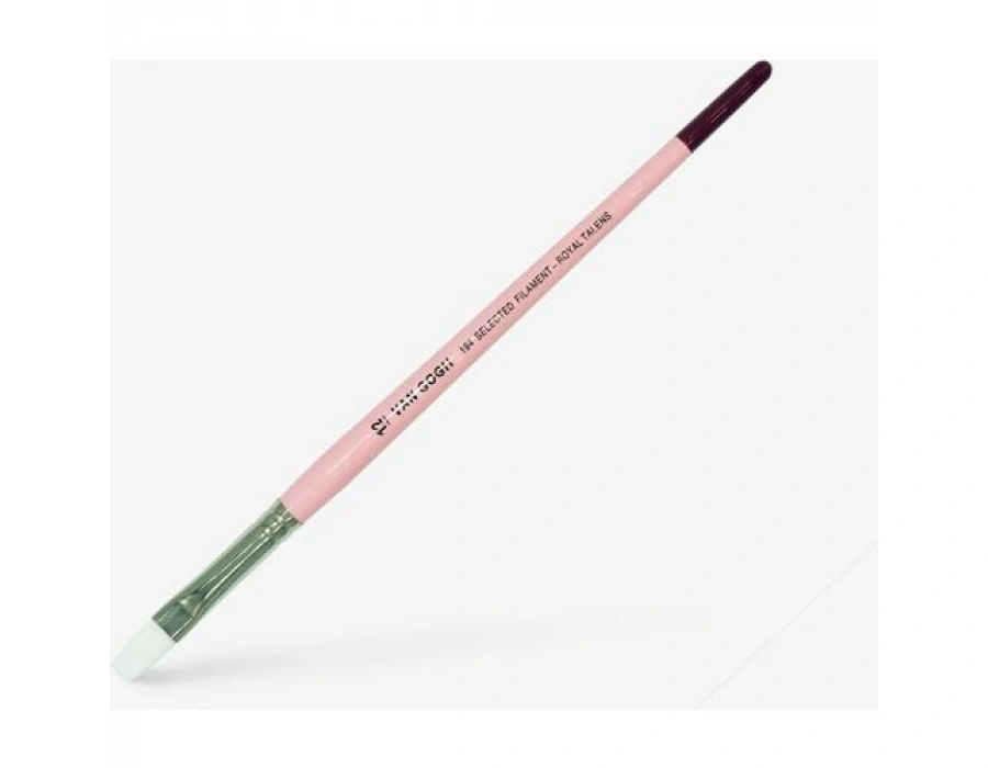 Van Gogh : 194- Sentetik Beyaz Kıl Sulu Boya Fırçası : Düz Uç : No 0 pembe