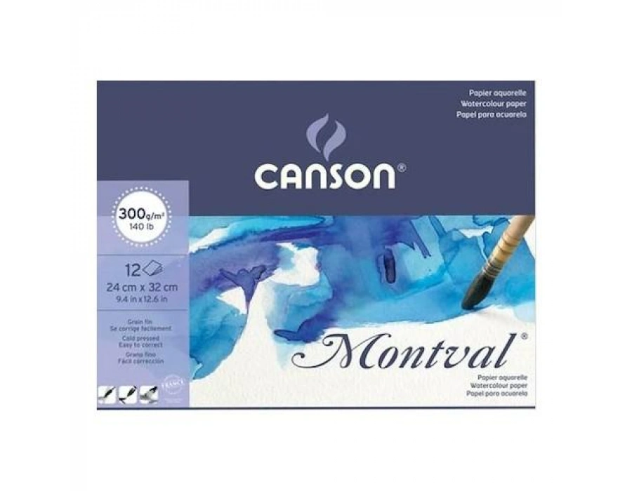 Canson Montval Suluboya Defter 300 Gr 12 Yaprak 24X32