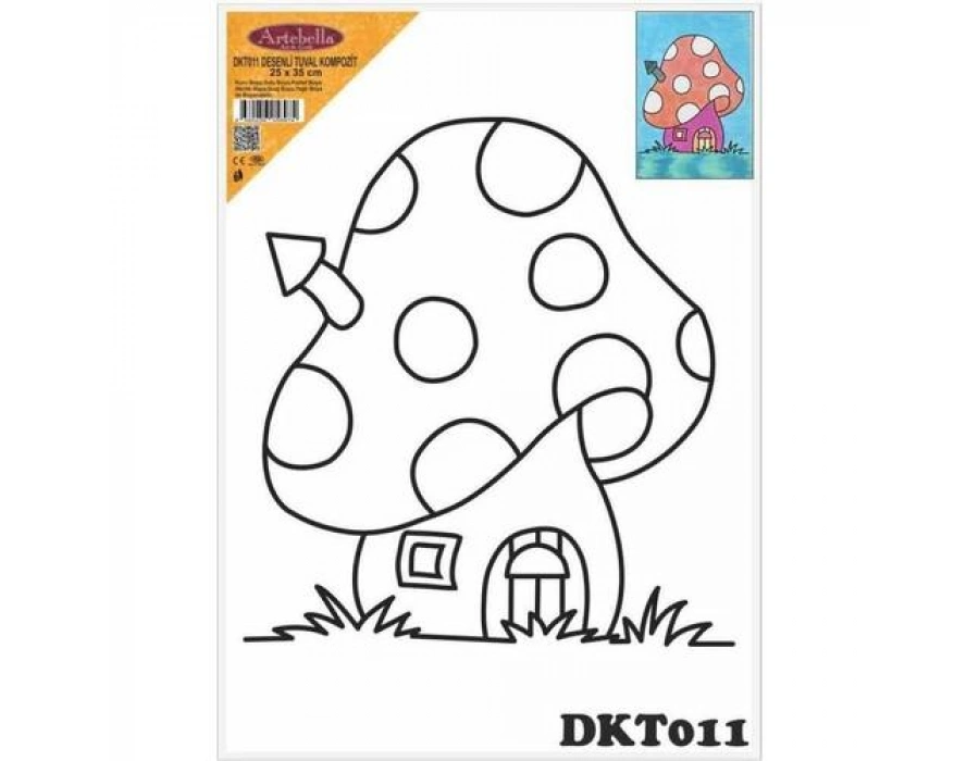 DKT011 desenli tuval kompozit boyama 25x35 cm