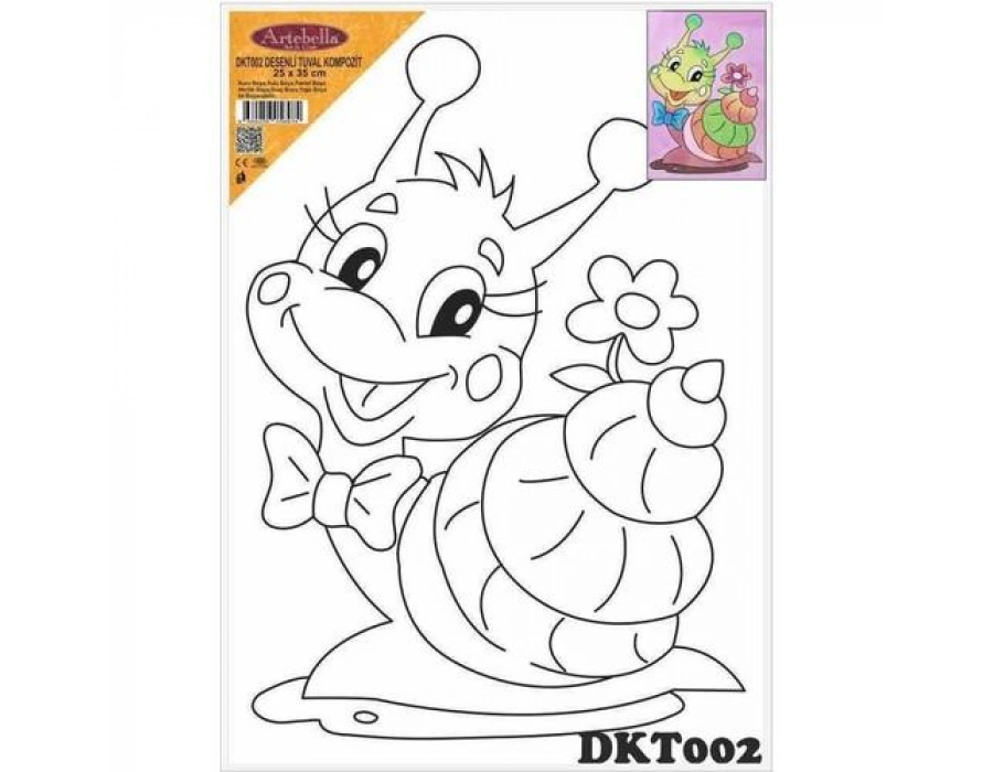 DKT002 desenli tuval kompozit boyama 25x35 cm