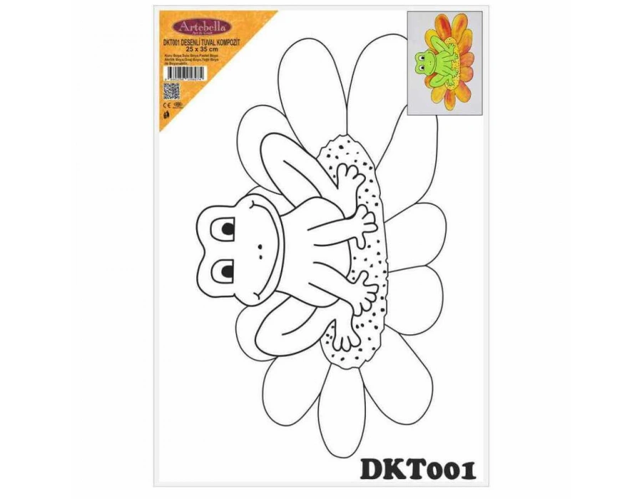 DKT001 desenli tuval kompozit boyama 25x35 cm