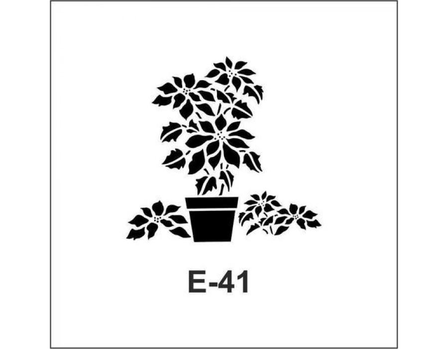 Artebella E Serisi Stenciller E-41 Stencil 10x10cm