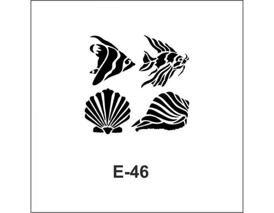 Artebella E Serisi Stenciller E-46 Stencil 10x10cm
