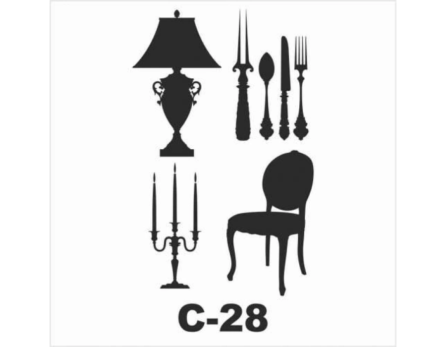 C-28 Artebella Stencil 15x20 Cm