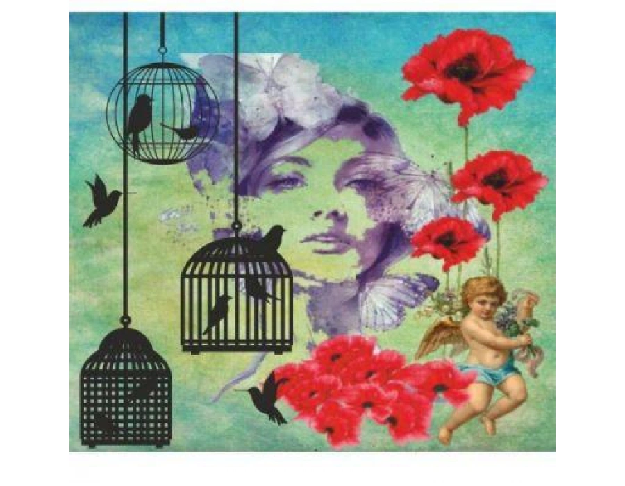 Artebella 6009v Mıxart Transfer koyu Zemin 25x25cm