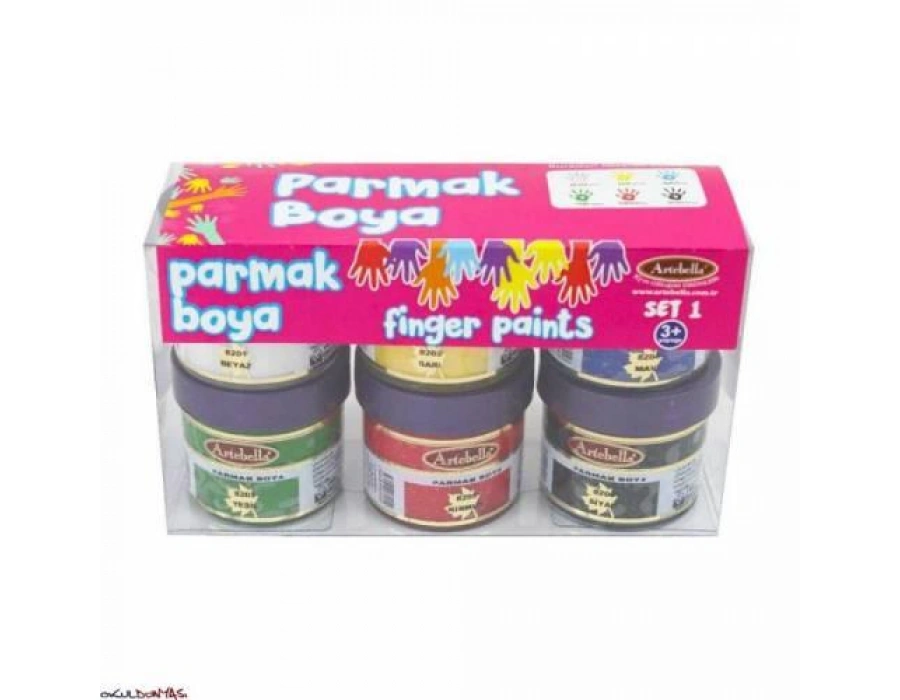 Artebella parmak boya 6 lı set 1 50 ml