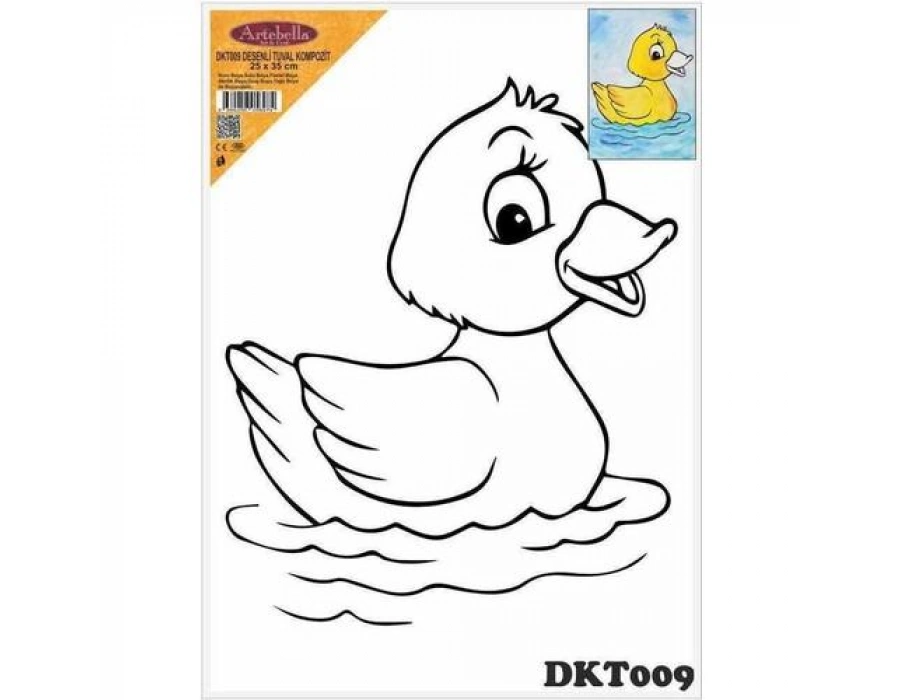 DKT009 desenli tuval kompozit boyama 25x35 cm