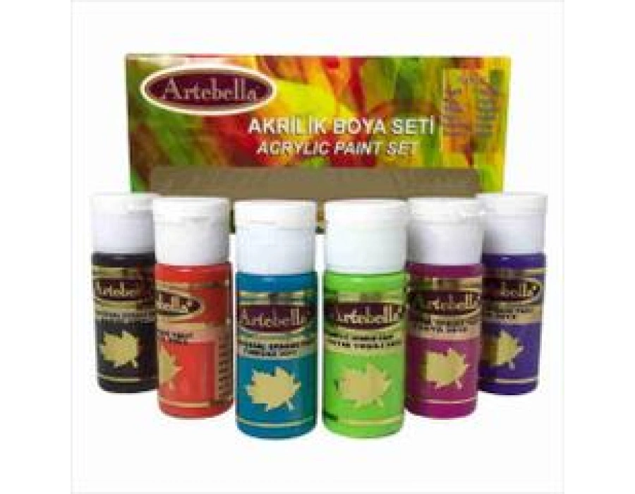 Artebella ABS20030 SET-02 30 cc 6li Universal Akri̇li̇k Boya