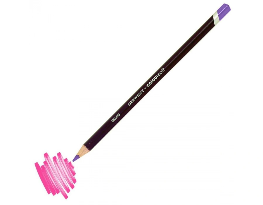 Derwent Coloursoft Pencil Yumuşak Kuru Boya Kalemi C260 Bright Lilac