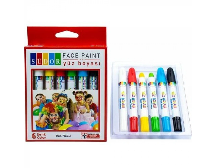 Südor Yüz Boyası Set 6 Yb01 face paint 6 renk color