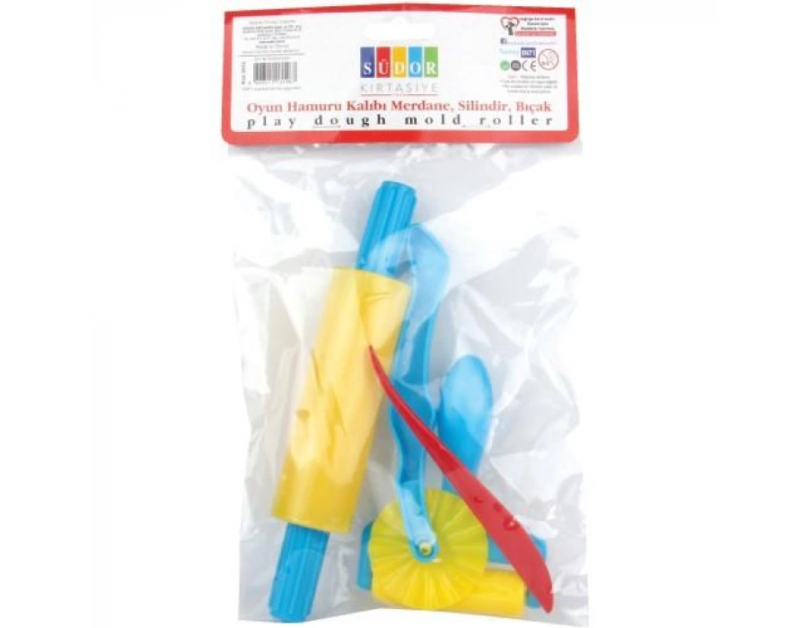 SÜDOR OYUN HAMURU KALIBI,MERDANE+SİLİNDİR+BIÇAK