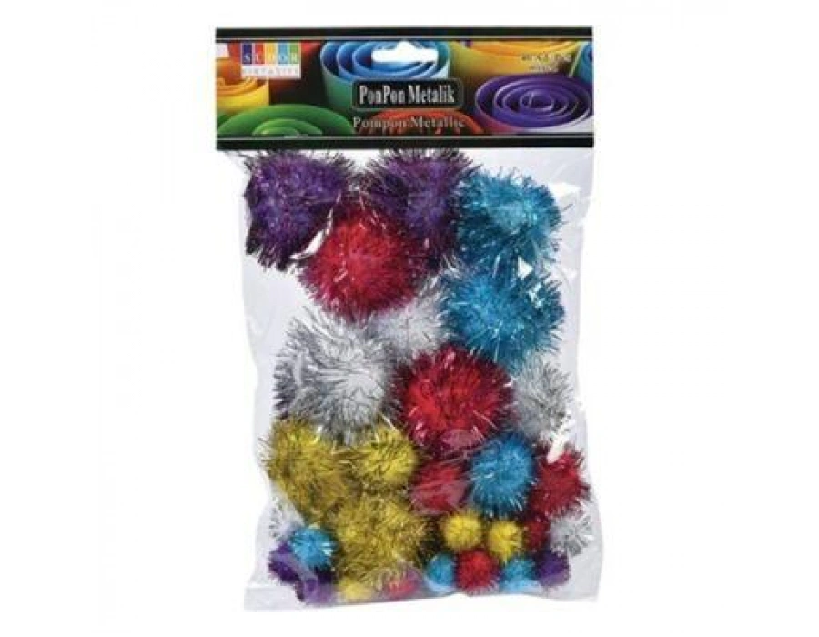 SÜDOR PON PON metalik mix 10 20 30 mm