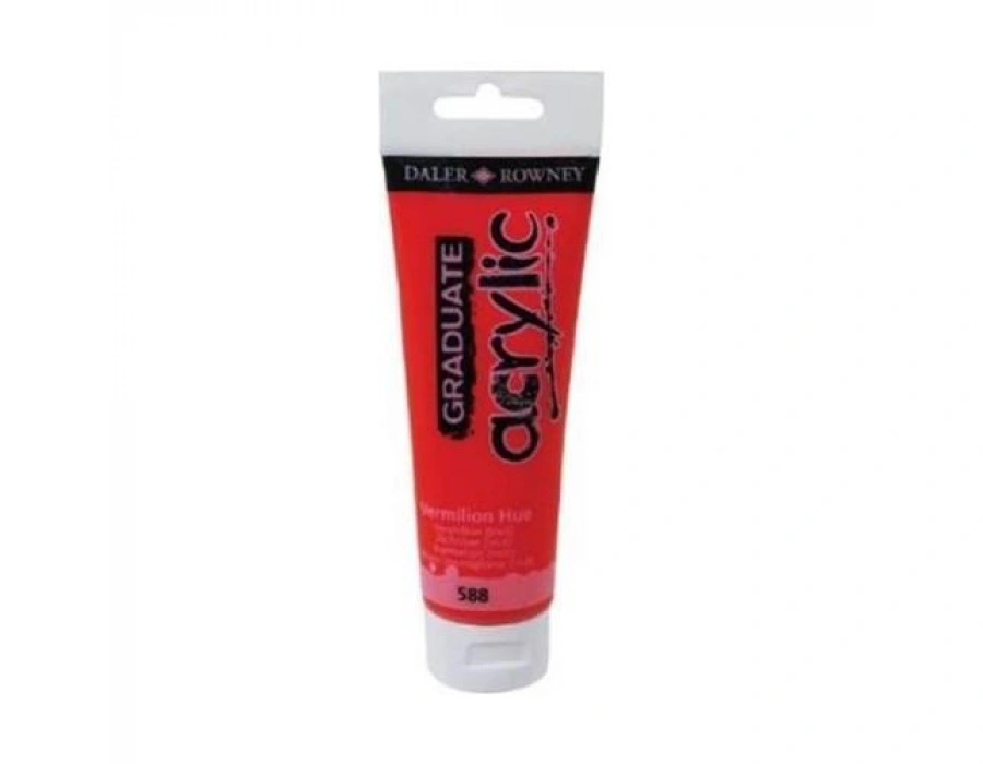 Daler Rowney 120 Ml Graduate Akrilik Boya 588 Vermilion Hue