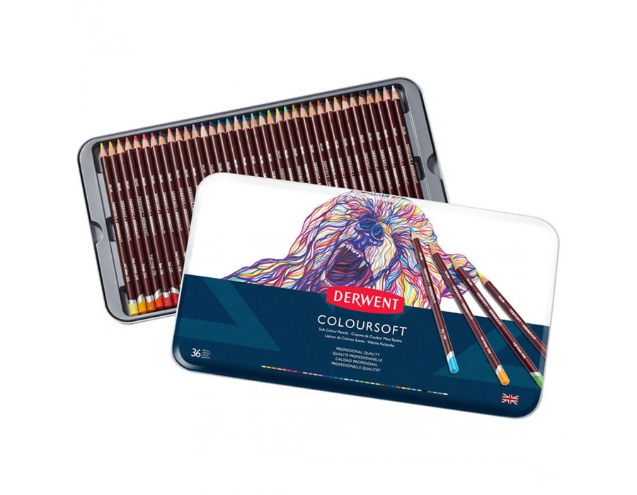 Derwent Coloursoft 36lı Teneke Kutu