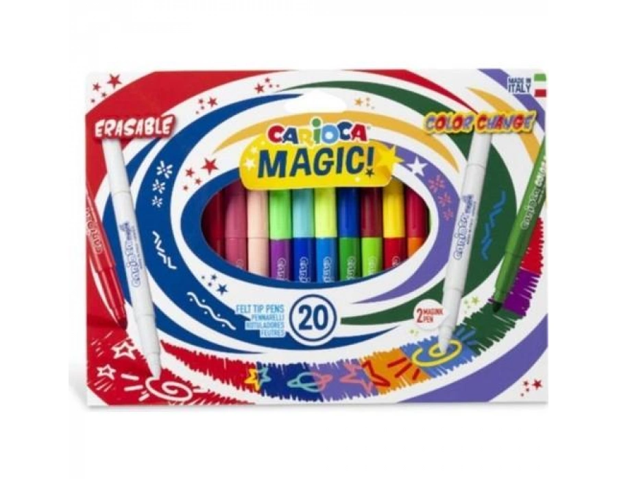 CARİOCA SİHİRLİ KEÇELİ BOYA KALEMİ 20Lİ (SİLİNEBİLEN+RENK DEĞİŞTİREN)