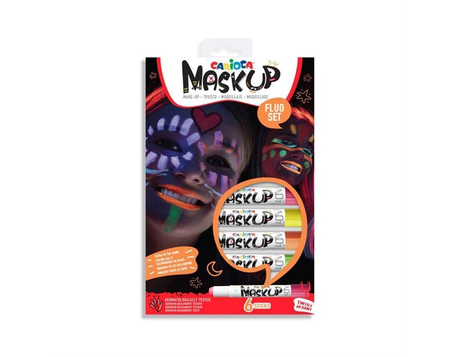 CARİOCA YÜZ BOYASI 6 GR. 6 RENK FOSFORLU maskup