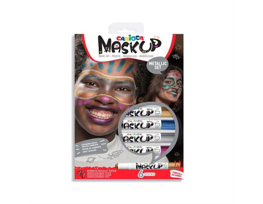 CARİOCA YÜZ BOYASI 6 GR. 6 RENK METALİK maskup