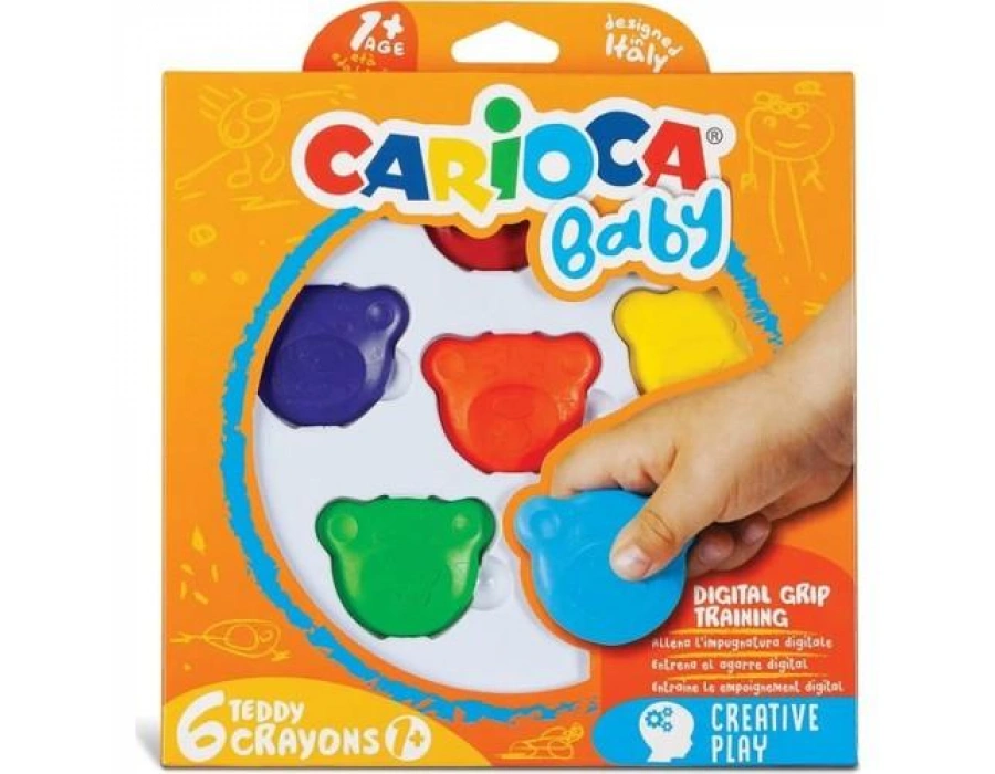CARİOCA TEDDY BEBEK CRAYONS 6LI +1 YAŞ