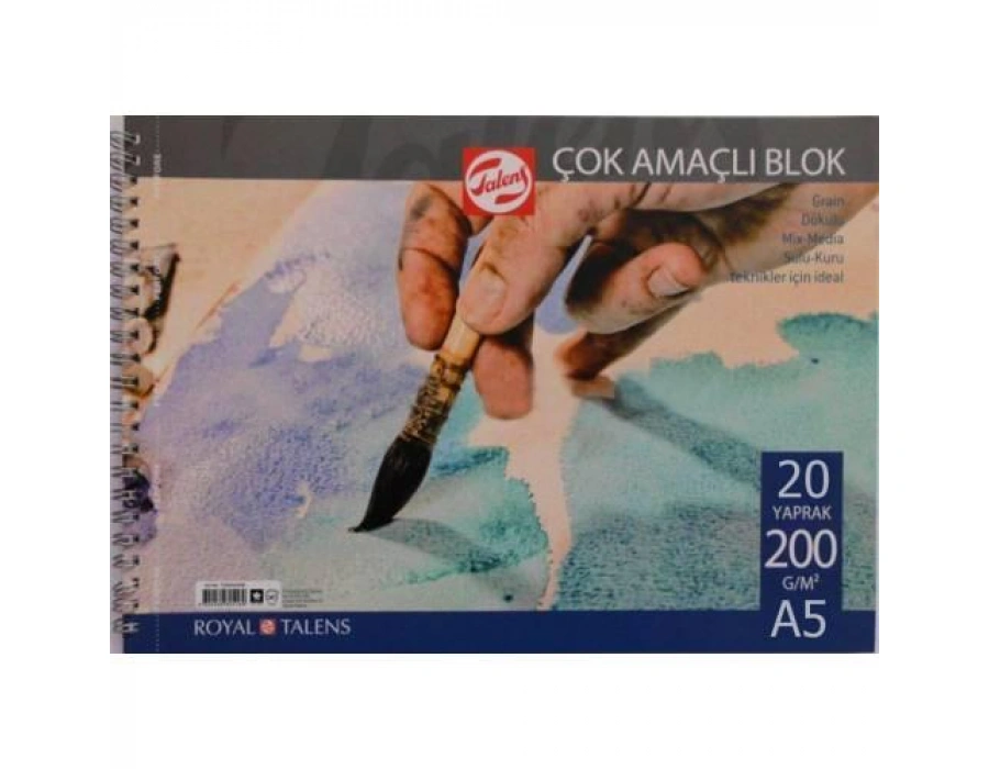 Talens Çok Amaçlı Blok Resim Çizim Defteri (A5) 200gr 20 Sayfa