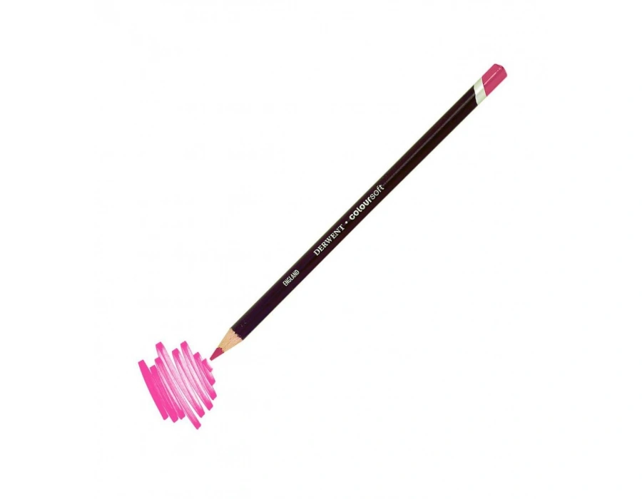 Derwent Coloursoft Pencil Yumuşak Kuru Boya Kalemi C200 Bright Pink