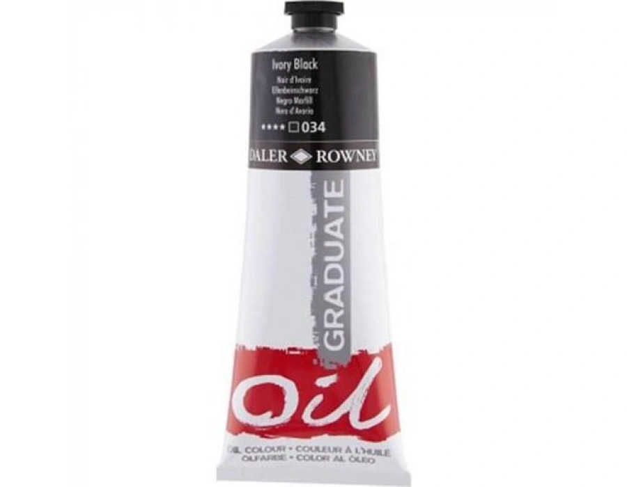 Daler Rowney Graduate Yağlı Boya 38 ml 034 Ivory Black