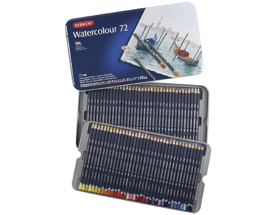 Derwent Watercolour 72li Teneke Kutu