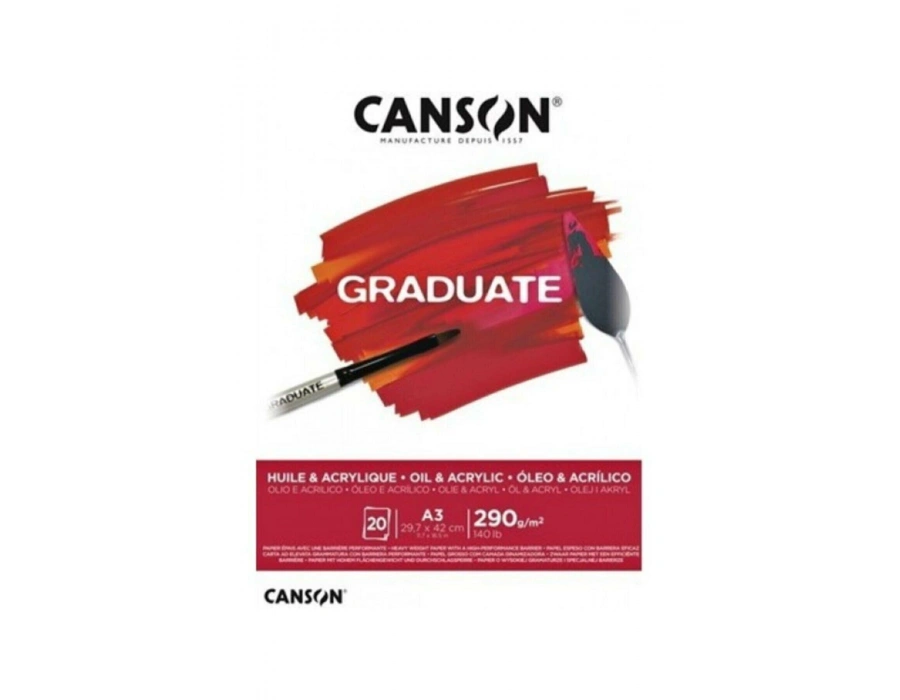 Canson Graduate 290 Gr A3 30yp Oil & Acrylic
