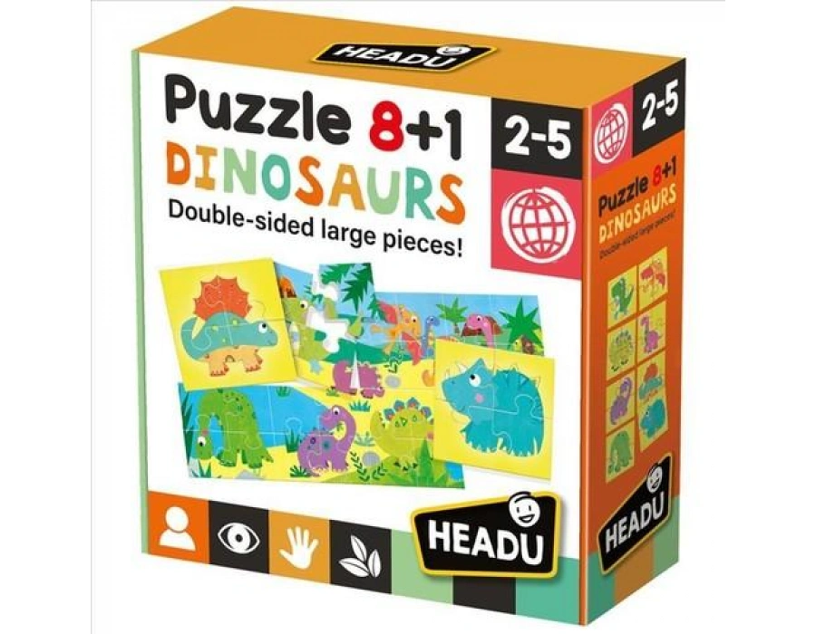 HEADU PUZZLE 8+1 DINOSAURS (2-5 YAŞ)