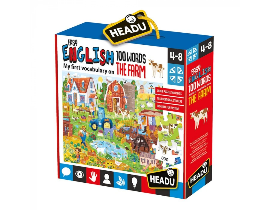 HEADU EASY ENGLISH 100 WORDS FARM (4-8 YAŞ)