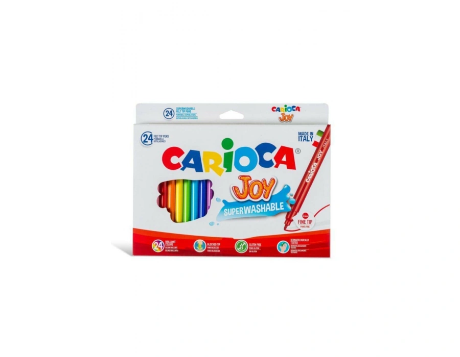 CARİOCA JOY SÜPER YIKANABİLİR KEÇELİ BOYA KALEMİ 24LÜ