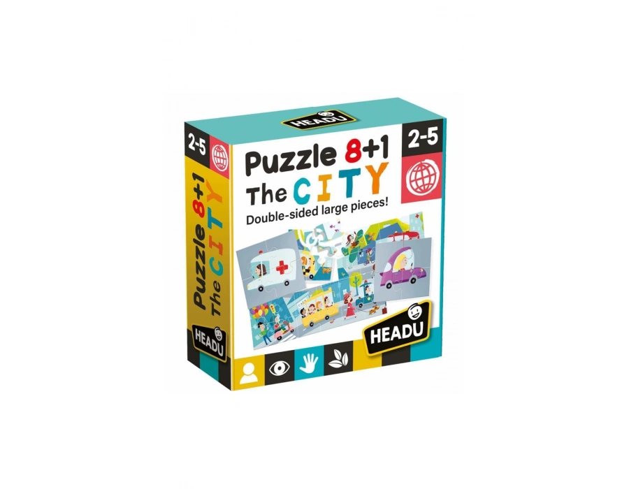 HEADU PUZZLE 8+1 CITY (2-5 YAŞ)