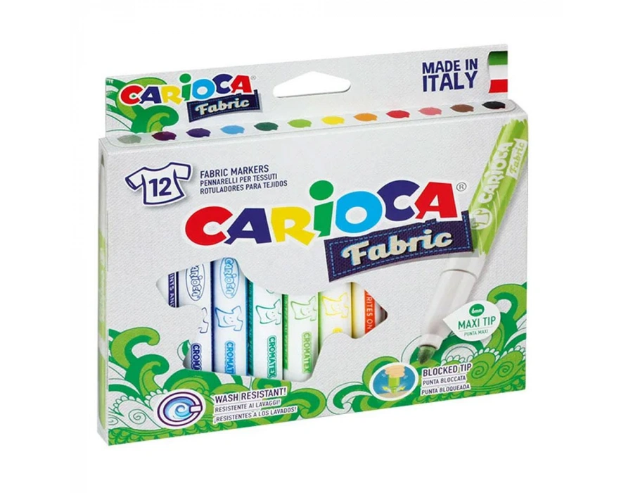 CARİOCA KEÇELİ KUMAŞ BOYA KALEMİ MAXI 12Lİ