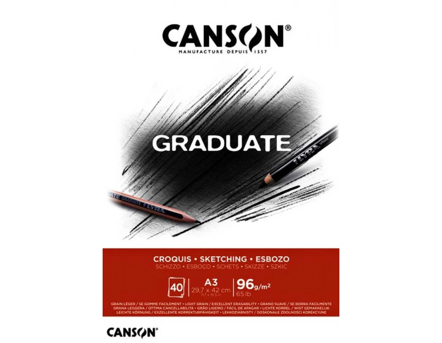 Canson Graduate A3 Sketching Blok 96 gr 40 Yaprak