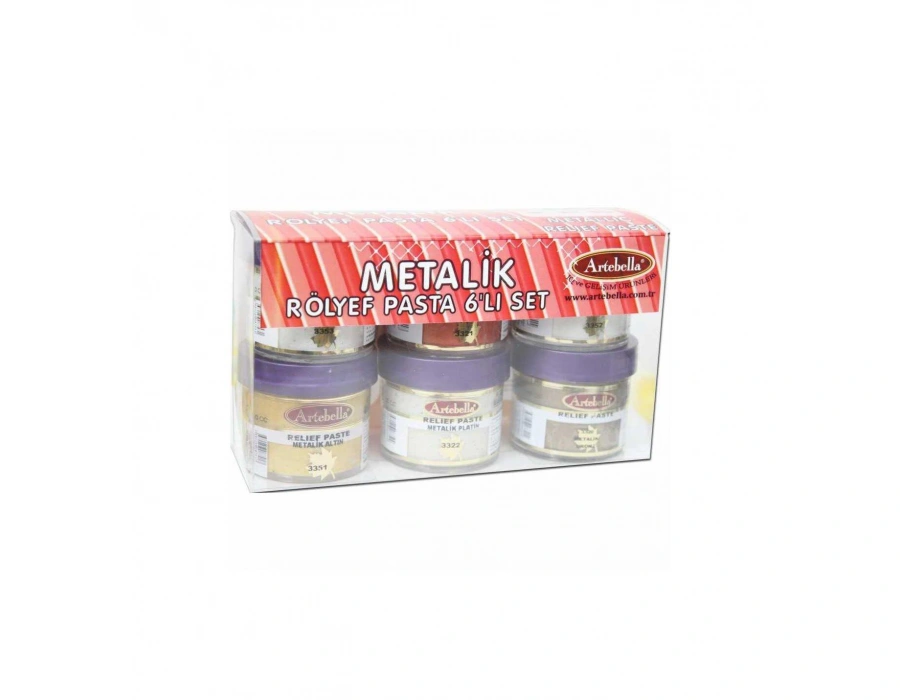 Artebella metalik Rölyef Pasta rpalS0001 50 cc 6Lı Set-1