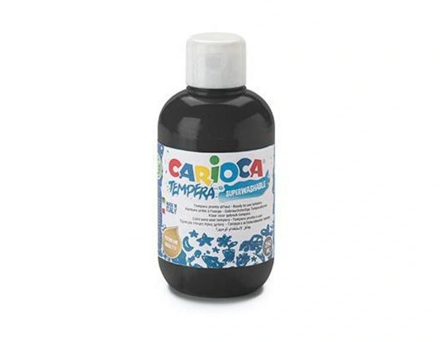 CARİOCA TEMPERA SULUBOYA SÜPER YIKANABİLİR SİYAH 250 ML.